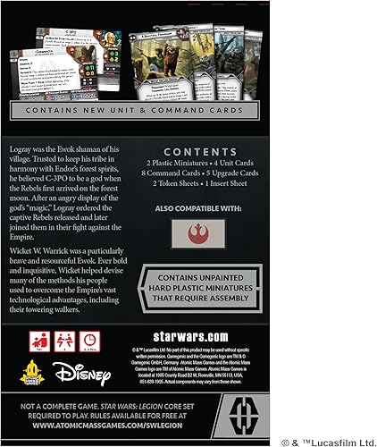Miniatura 2 de Star Wars Legion Logray & Wicket COMMANDER EXPANSION Heroic Ewoks! Juego de miniaturas de mesa, juego de estrategia para niños y adultos, a partir