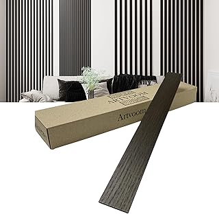 Wood slat wall panel, art 3d wall panels wood, wood wall panels for interior wall decor, Peel and Stick 3D Wall Panels, Oak wood panels, Wide size (50 mm), Wood Wall Cladding (Wenge)