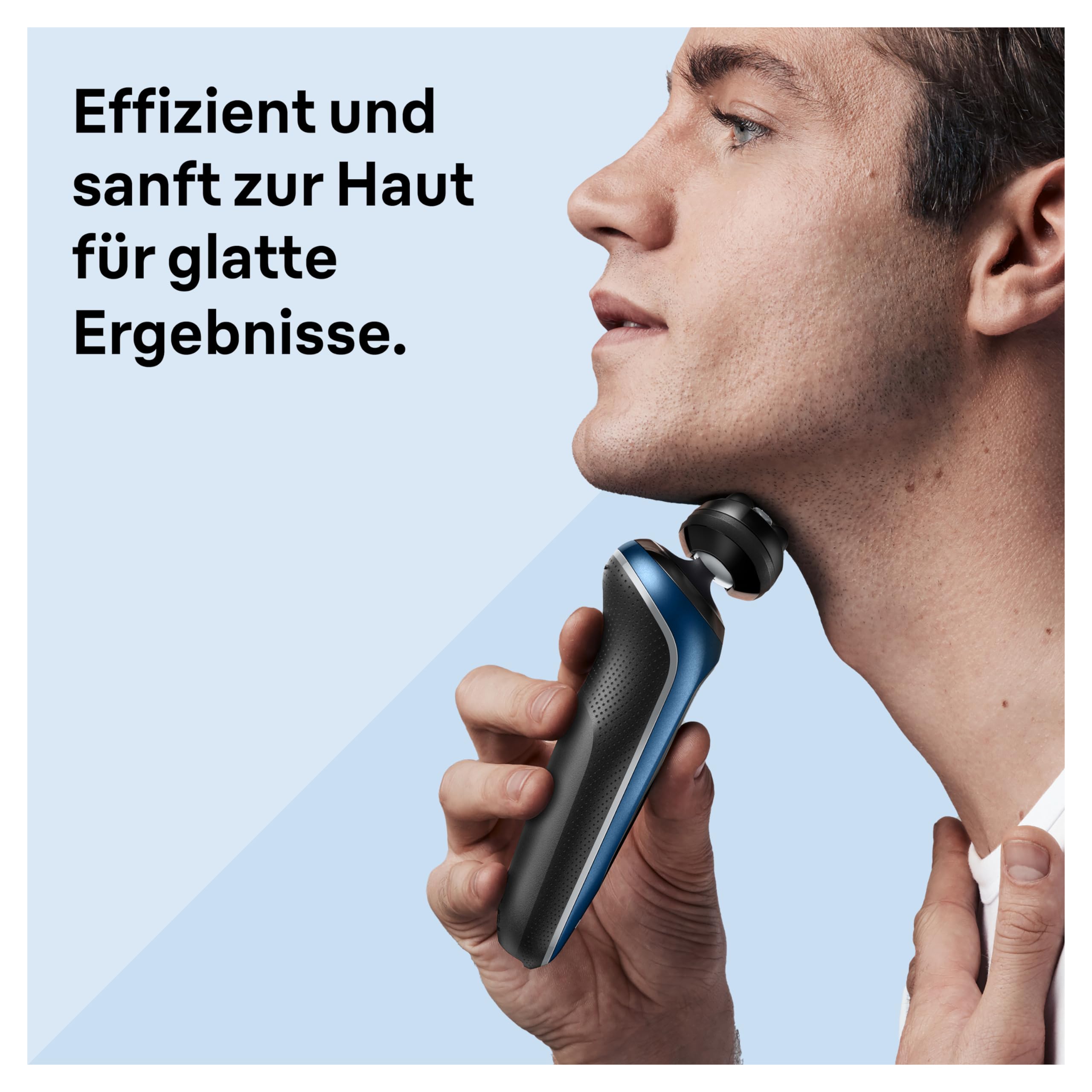 Braun Series 6 Elektrorasierer mit EasyClick Barttrimmer Aufsatz, SensoFlex Rasierer Herren Elektrisch, Wet & Dry, Geschenk Mann, Made in Germany, 61-B1500s, blau