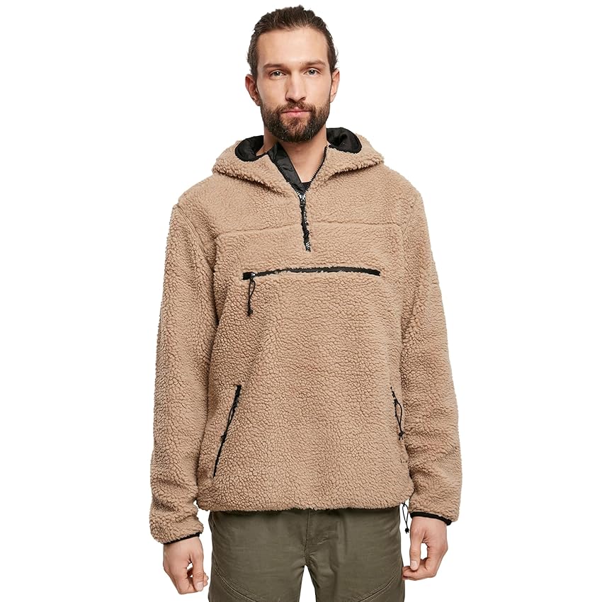 Brandit Teddyfleece Worker Pullover, Uomo, Camel, XL