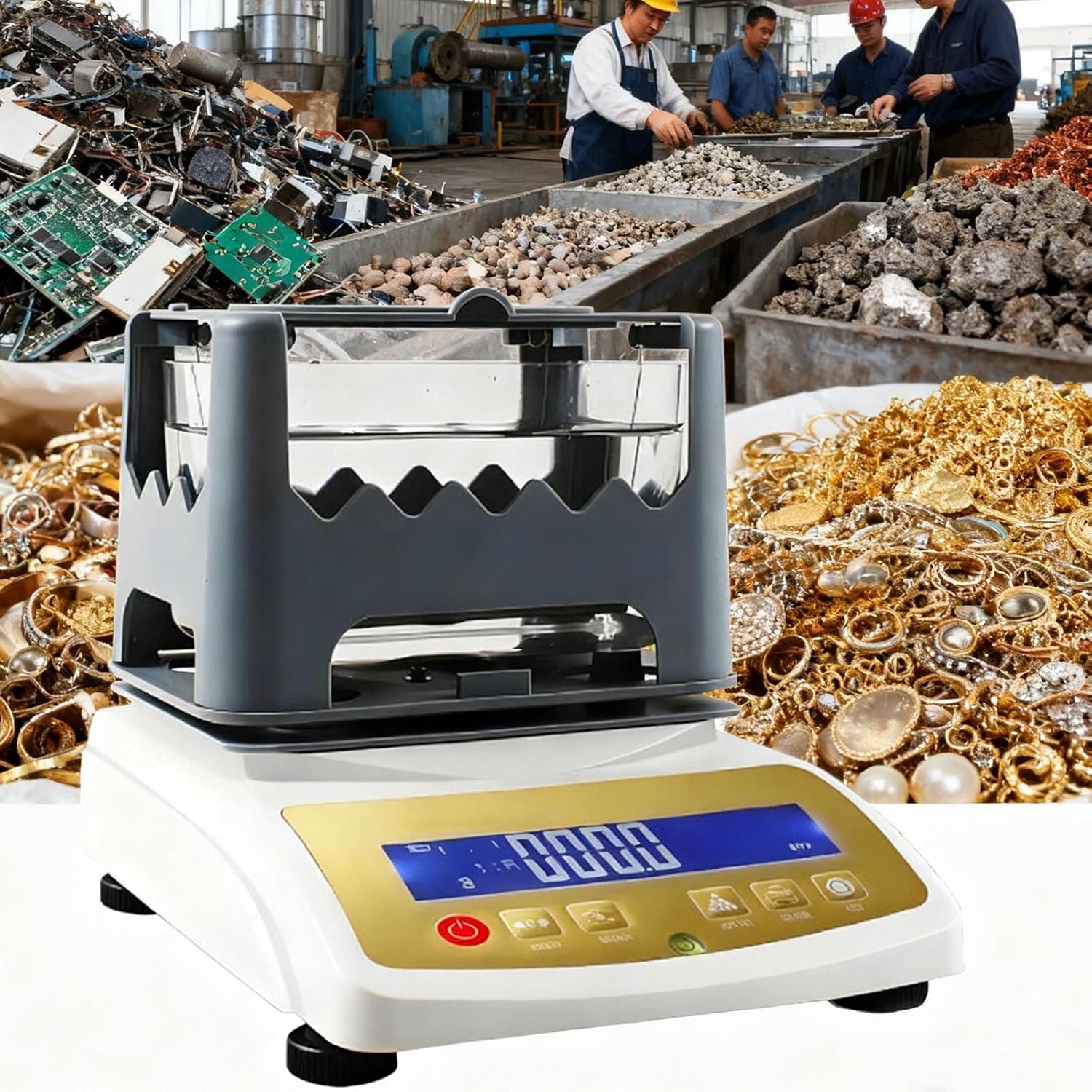 Gold Purity Content Detector Upgrade| Gold K Value Tester | Gold and Silver Density Meter | for Precious Metal Recycling & Refining,Recyclers,Refineries,Jewelry Stores/Gold Shops XF-300K