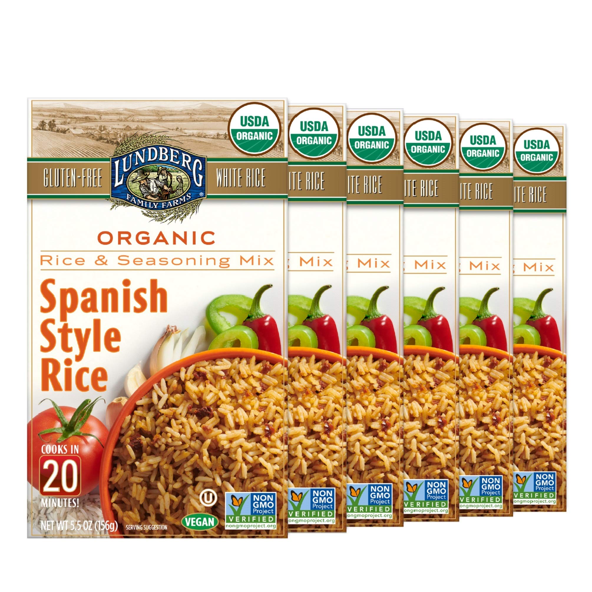 Amazon.com : Lundberg Organic Spanish Rice Pilaf, 5.5 oz (Pack of 6), Gluten-Free,  Vegan, 20 Minute Cook Time : Everything Else