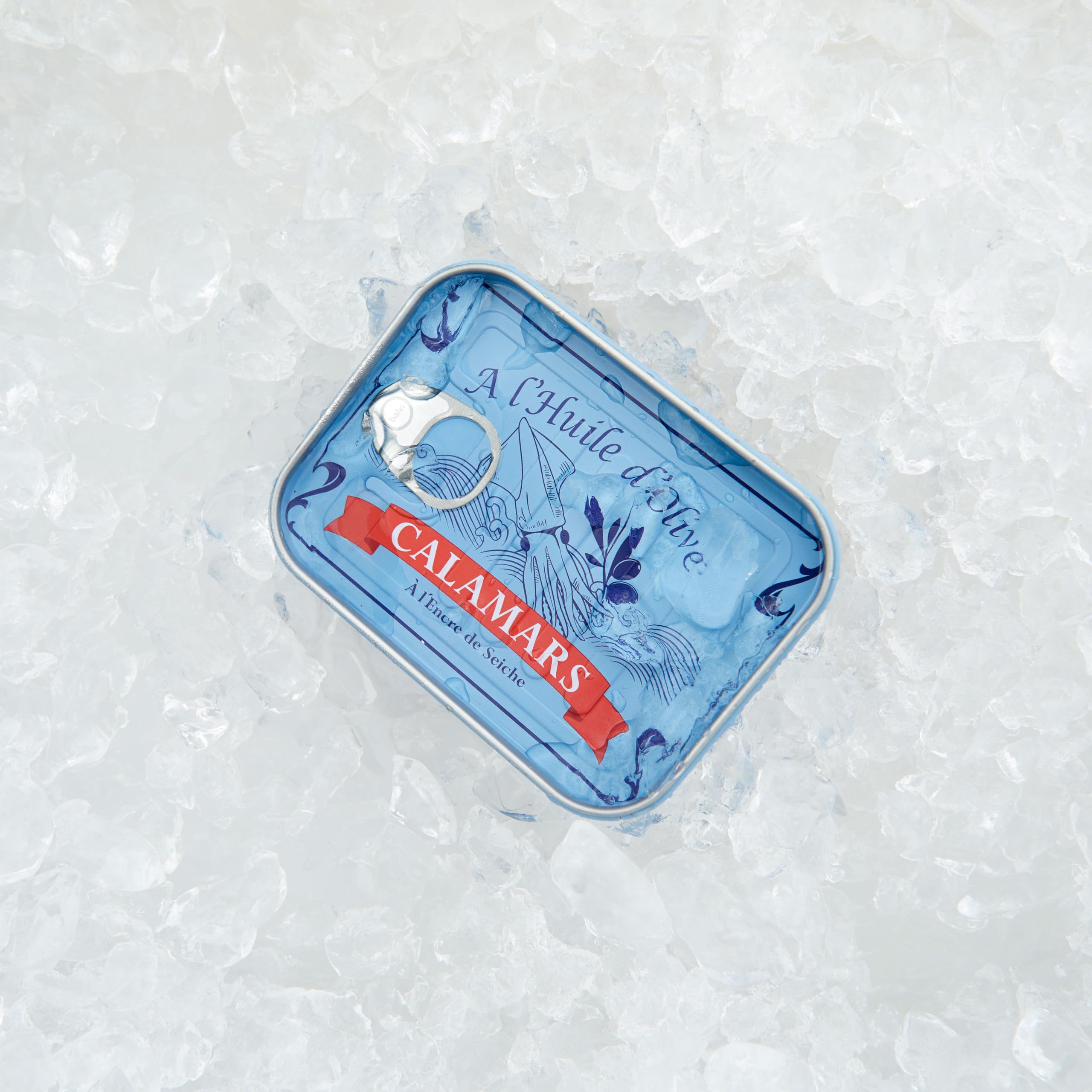 Balvi Aperitif-Gabel Conserverie Calamars Tintenfisch-Konservendose im Retrodesign Blech/Edelstahl