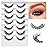 JIMIRE Demi-wispies Faux Mink Eyelashes with Clear Band Russian Strip Lashes Fluffy Natural Look Wispy Light 13MM Short False Eyelashes Invisible Small 3D Fake Lashs Pack 7 Pairs