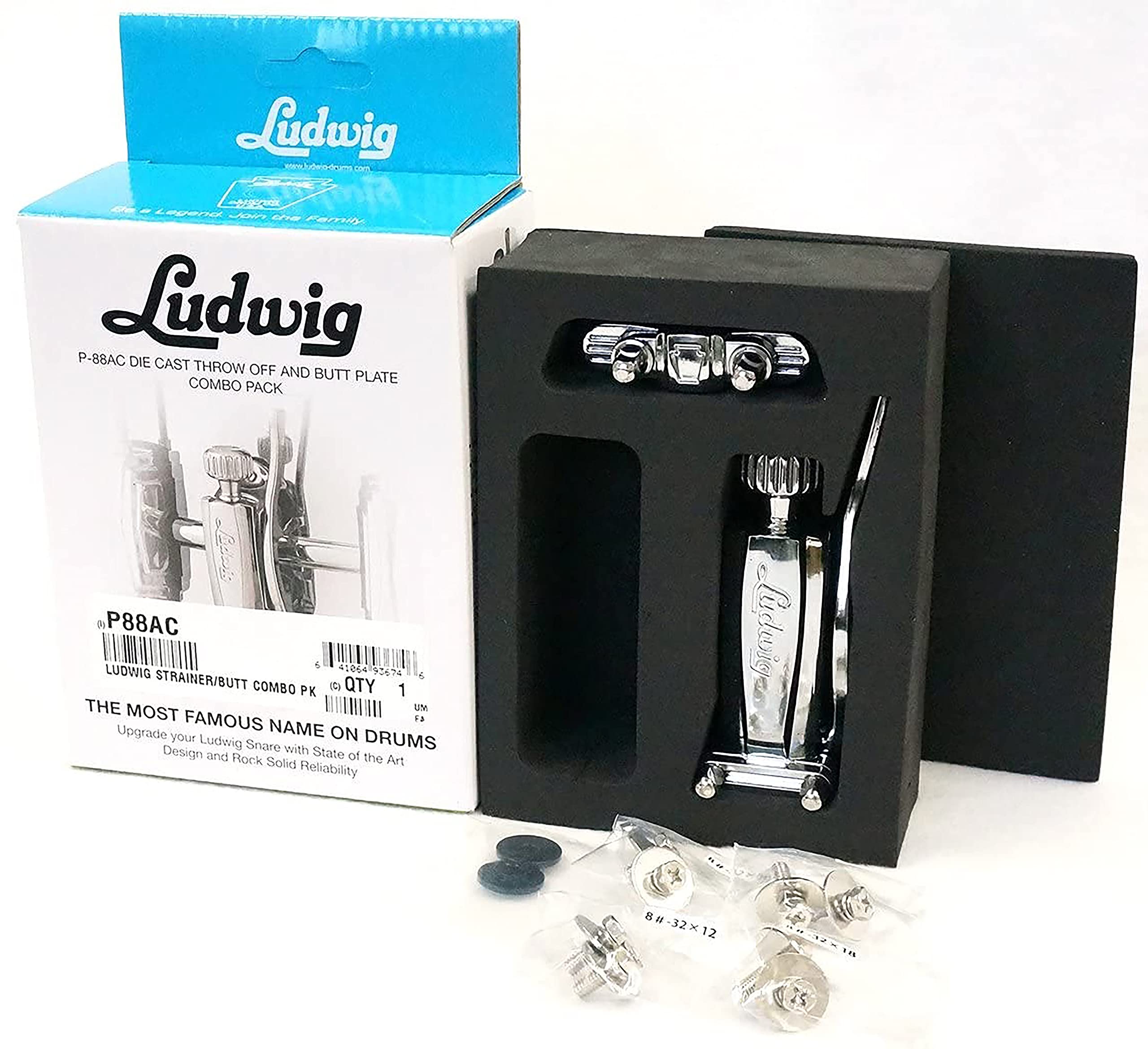 Ludwig (P88AC) Morsetto per tamburo, argento