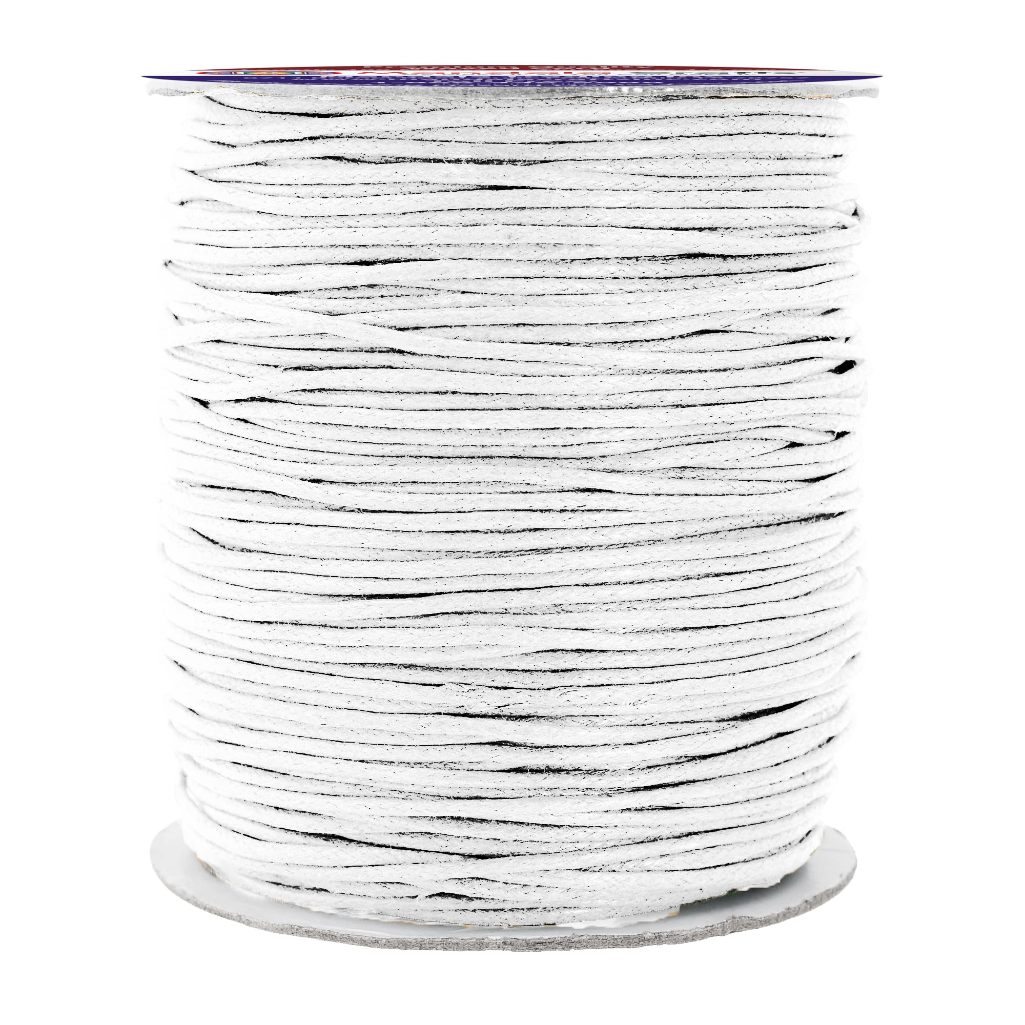 Mandala Crafts 1.5mm 109 Yards White Cotton Waxed Cord for Jewelry Making Bracelet Cord Waxed String - Beading String Thread Jewelry Cords for Necklaces String
