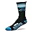 For Bare Feet NFL Youth 4 Stripe Deuce Crew Sock, Carolina Panthers, One Size