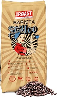 BLANK ROAST - Barista Tattoo Espresso - 1000g - im Langzeit Trommel-Röstverfahren geröstet - Bohnen aus Brasilien, Uganda & Indien - Premium Arabica & Edel Robusta - schokoladig & nussig - säurearm