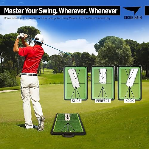 Vista 3 de Birdie Mat Pro Premium - Alfombrilla de entrenamiento de swing para analizar la trayectoria del swing y el impacto de la pelota