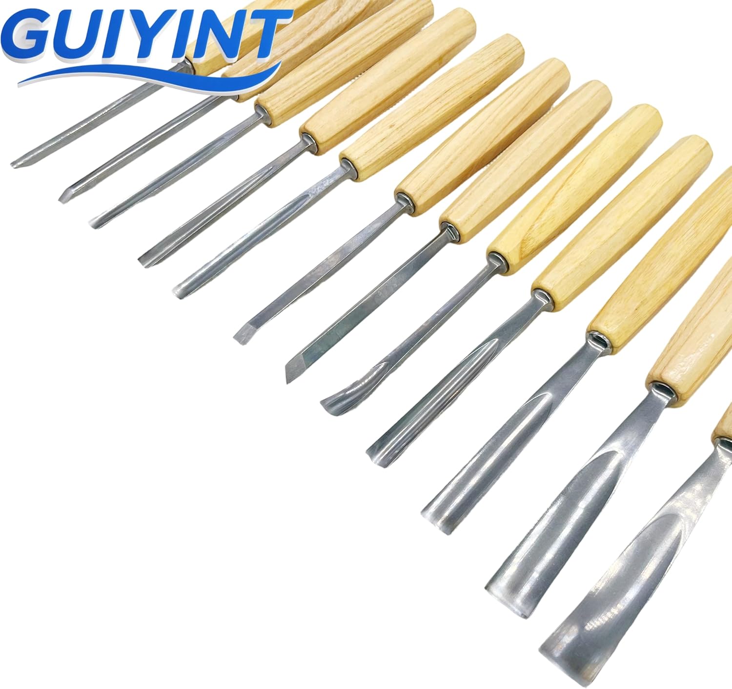 Wood Carving Tools Set, Wood Carving Kit 12-Piece Chisel and Gouge Set with Canvas Case, CR-V 60 Steel Blades & Octagonal Ash Handles for Beginners & Professionals