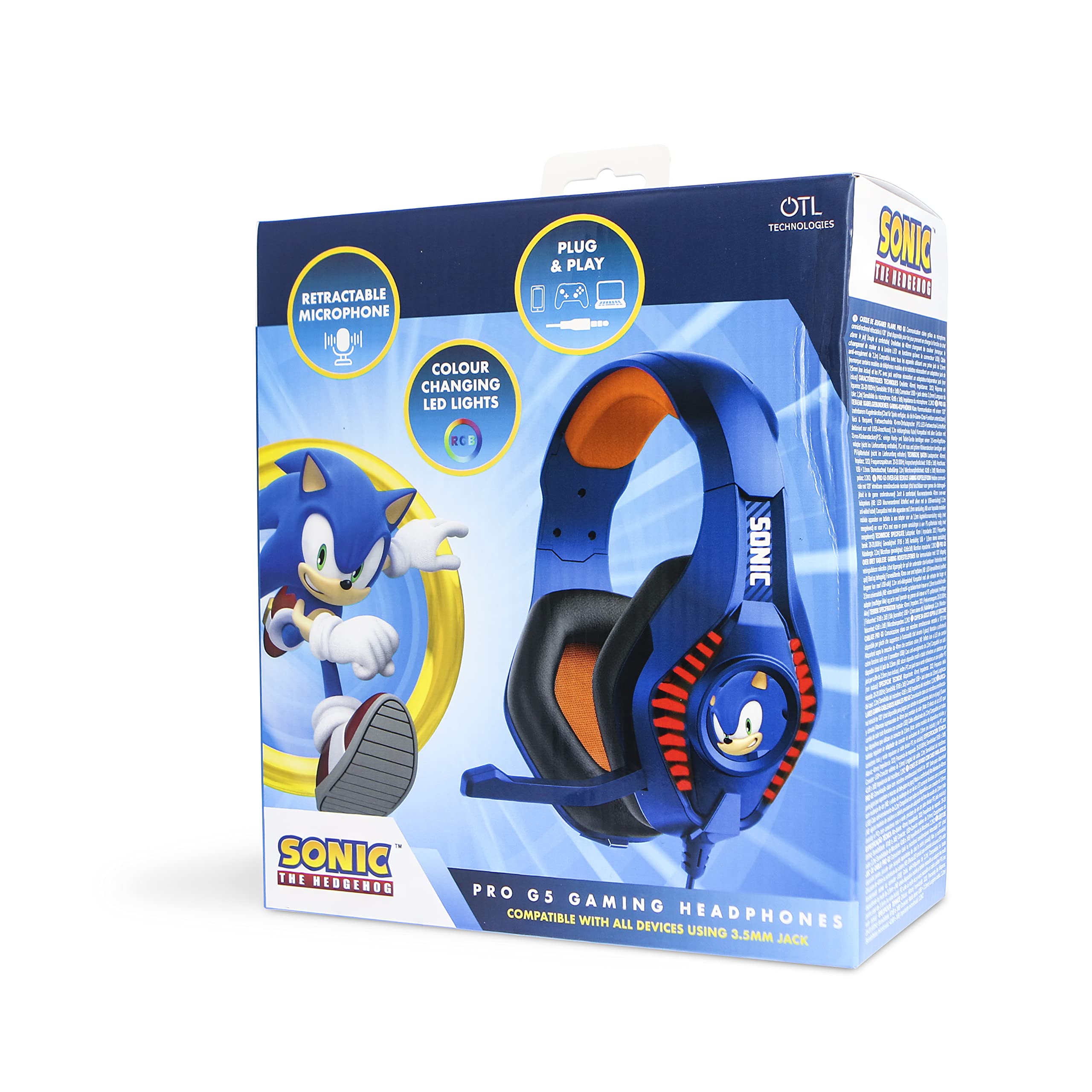 OTL Technologies Sonic The Hedgehog Pro G5 SH0976 Casque de Gaming Bleu