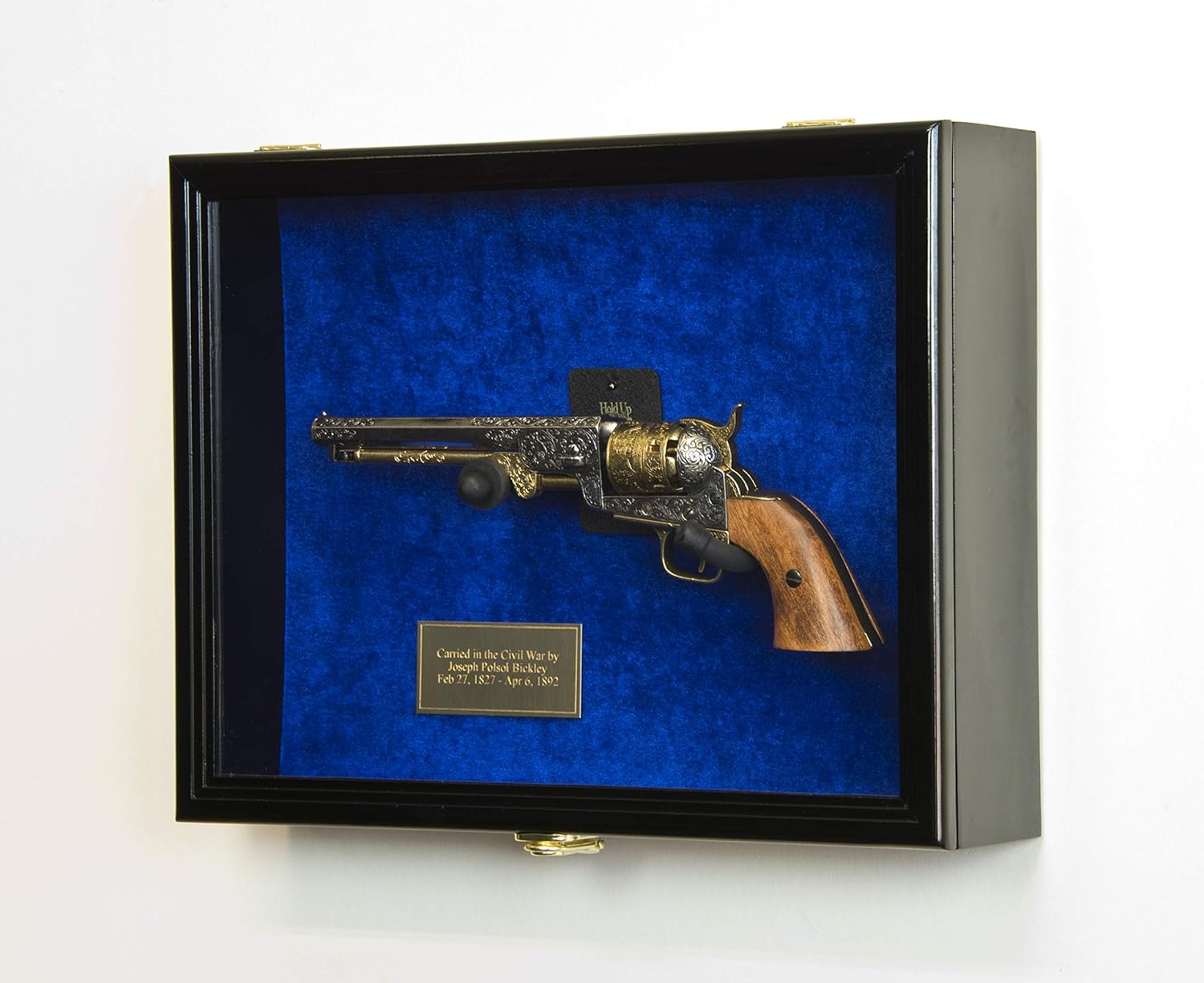Large/Double 2 Pistol Handgun Revolver Gun Display Case Cabinet Rack Shadowbox