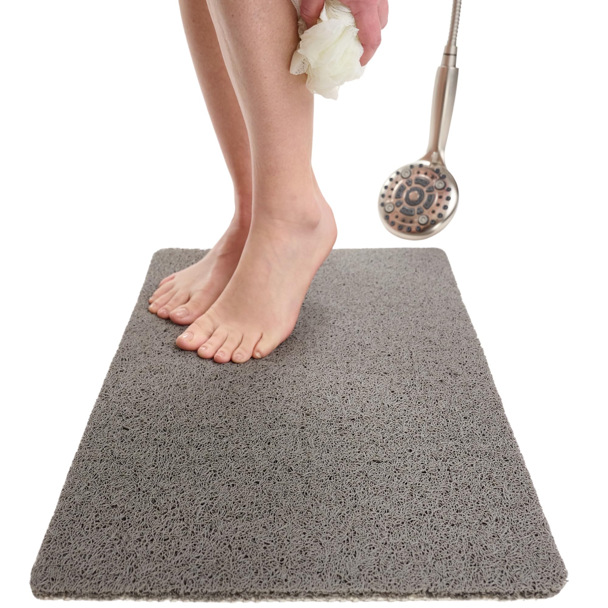 Amazon.com: Enkosi Loofah Non Slip Shower Mat Grey – Secure Anti Slip ...