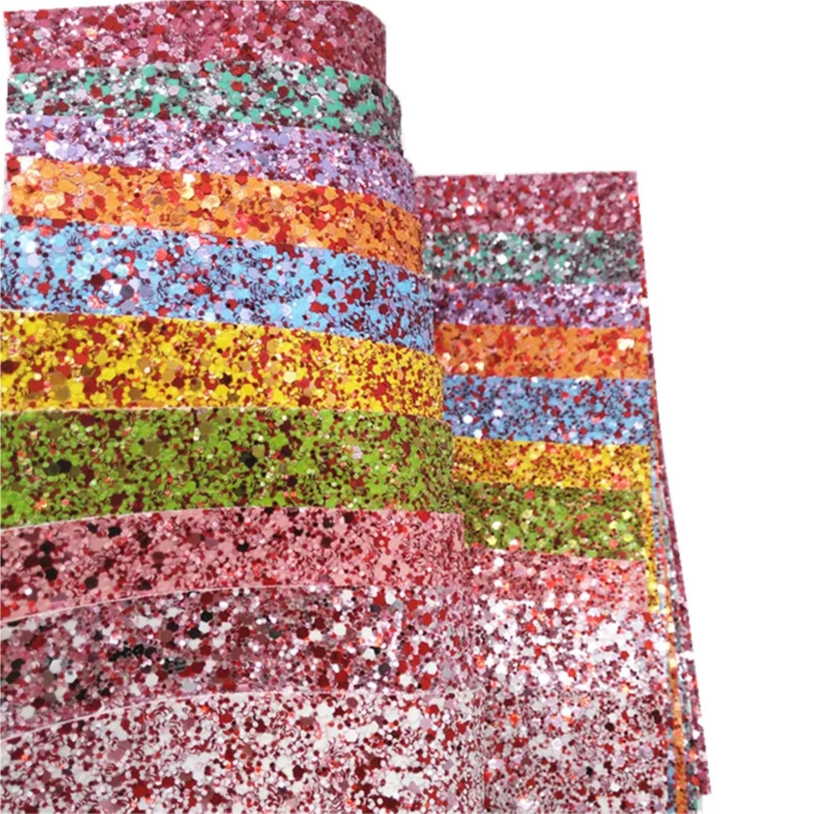 Tela de vinilo sintético con base fieltro cuero purpurina gruesa roja for manualidades, lazos, bolsos, mini rollo 30 x 134 cm para manualidades(7-30X134CM)