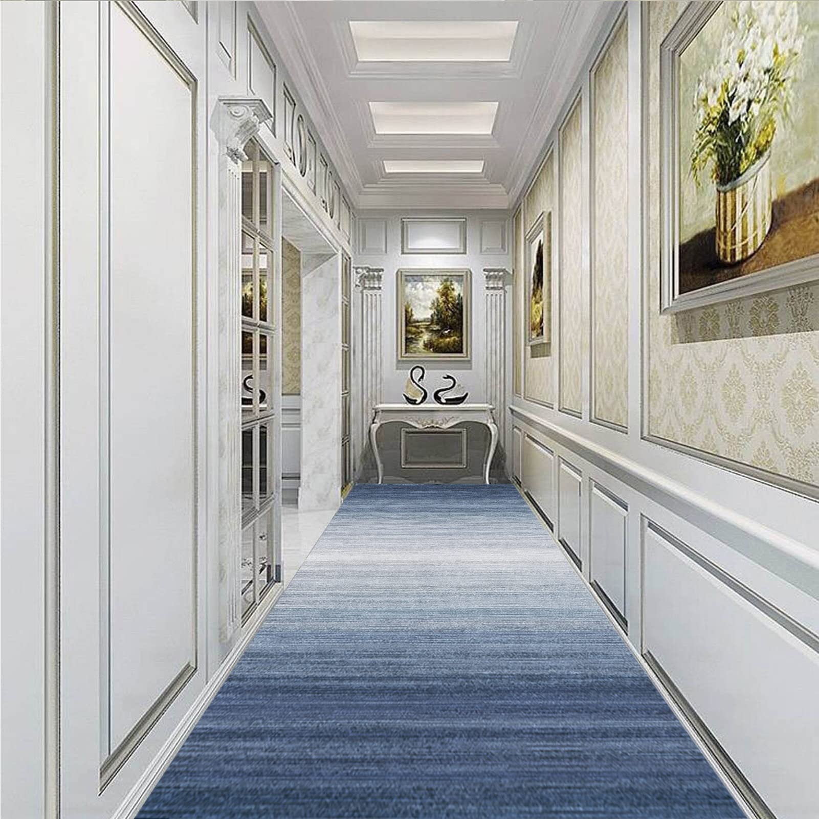 WYFZT Runner Rug for Entryway 150cm 200cm 250cm 300cm 350cm 400cm 500cm 600cm | Extra Long Carpet Runner Rug for Hallway Hall Stairs Area Rug Runners Modern (Size : 70x400cm/2.3ftx13.1ft)