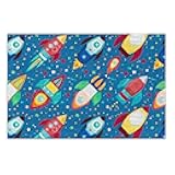 Jigsaw Puzzles Adult 500 Pieces Gifts for White Elephant Game Fun Prime Puzzle Art Toy Painting Colorful Cartoon Rocket Space Blue, 20.5x14.9 Inch