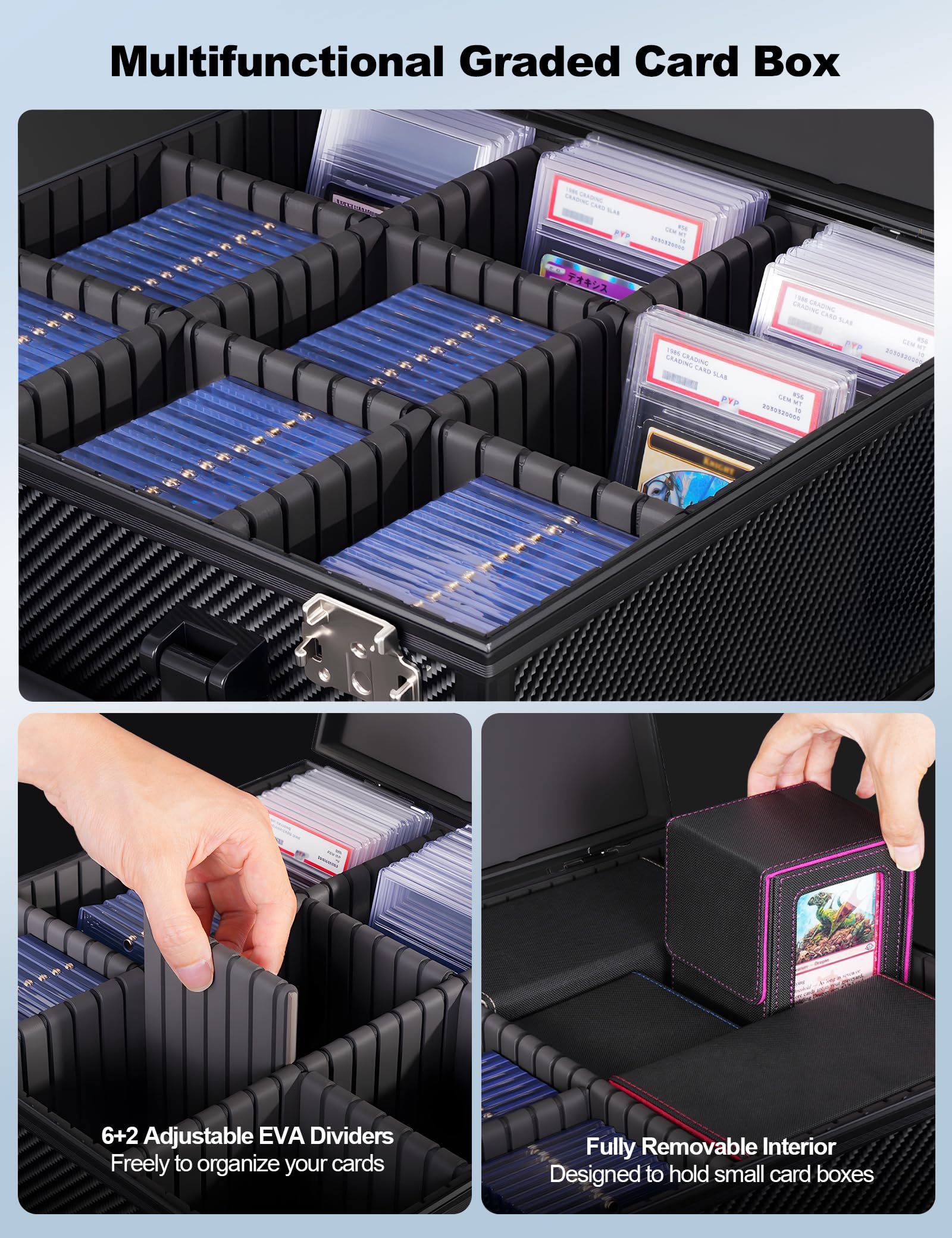 Amazon.com: banloga Graded Card Storage Box for PSA with TSA Lock