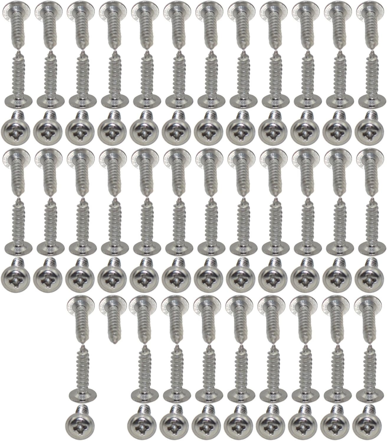 XunLiu 100pcs Modified Sheet Metal Screws Full Thread