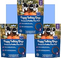 N-Bone Puppy Teething Rings Pumpkin Flavor Multi-Pack - 18 Digestible Rings for Teething Relief, DHA & Calcium Fortified