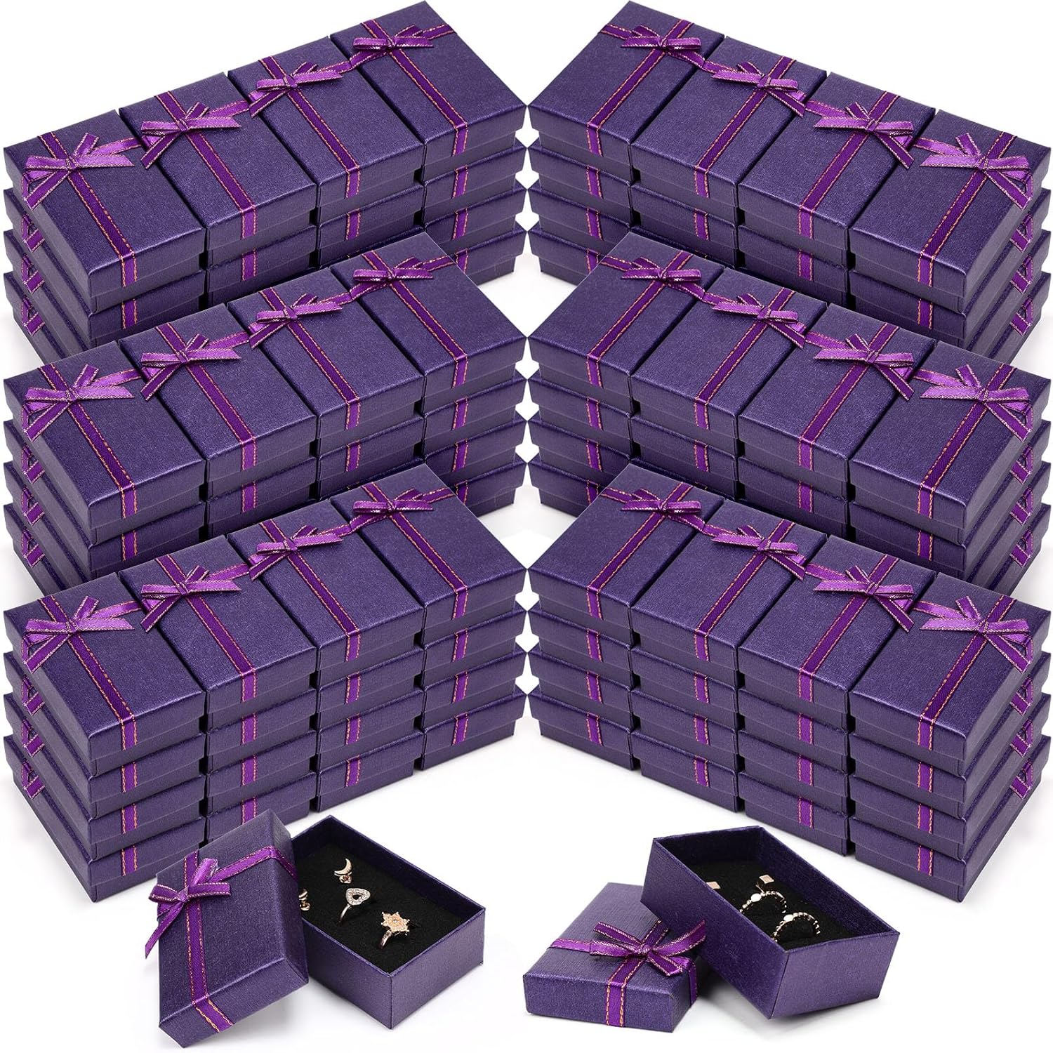 Ecally Small Cardboard Jewelry Gift Boxes 2 x 3.1 x 1.1 Inches Earring Boxes for Jewelry Gift Rings Earring Necklaces