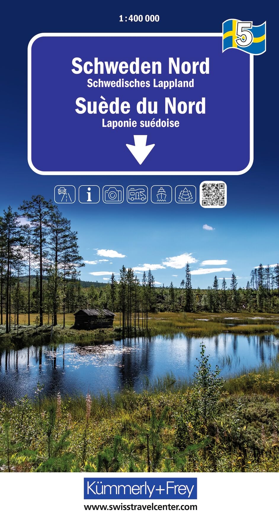 5 Sweden North Road Map: Schwedisches Lappland (Regional maps - Sweden)