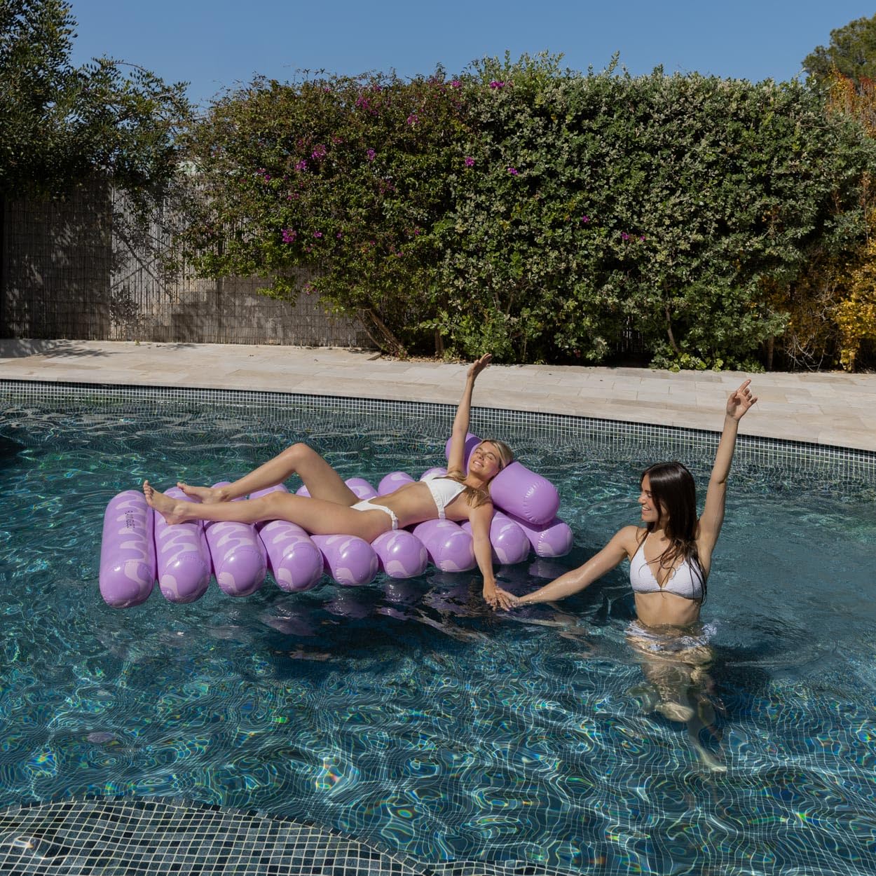 Flamingueo Luftmatratze Pool - Wassermatratze, Schwimmmatratze, Luftmatratze Strand, Wasserhängematte, Pool Zubehör Spaß, Tanning Pool (94 x 180 x 37 cm)