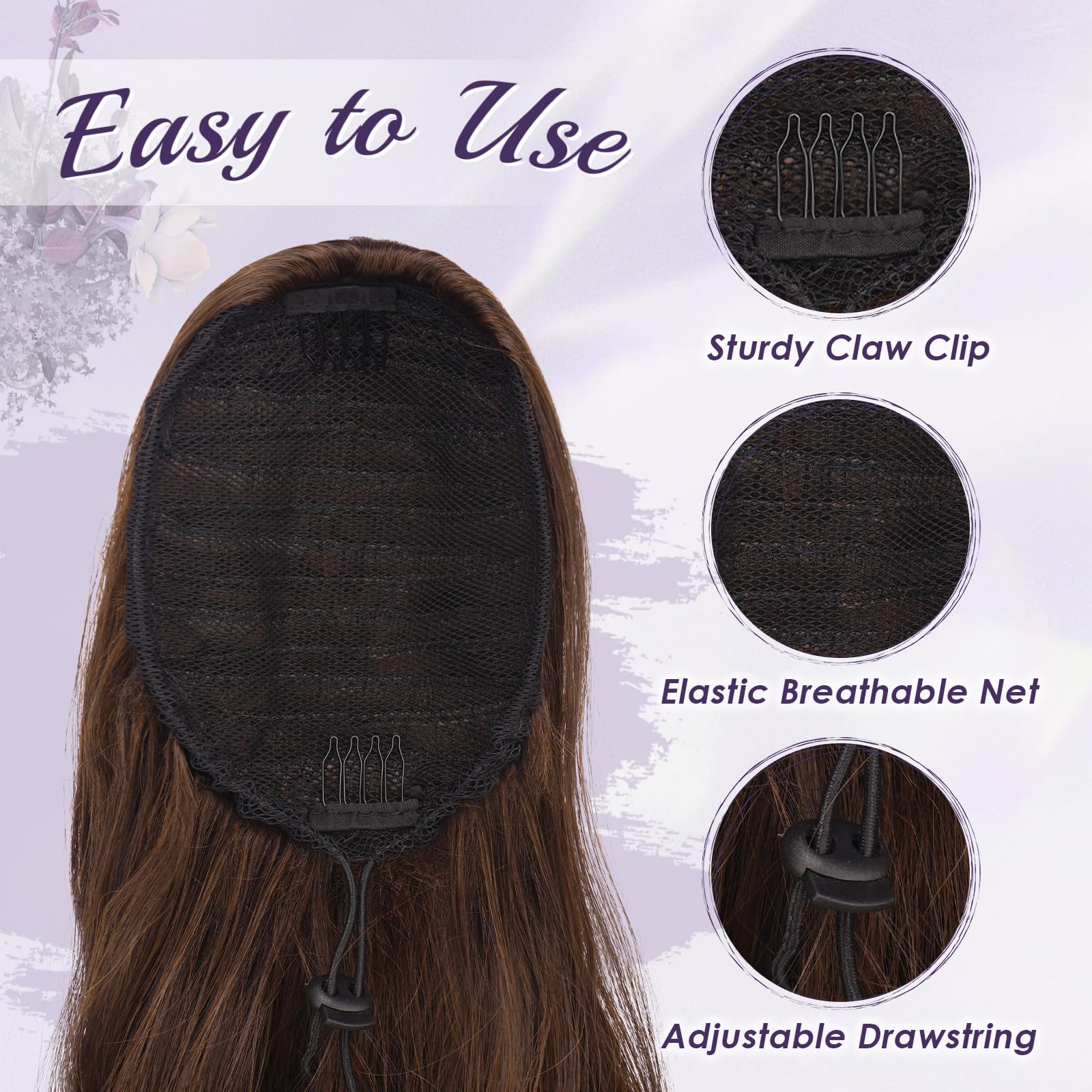FESHFEN Drawstring Ponytail Extension - Image 3