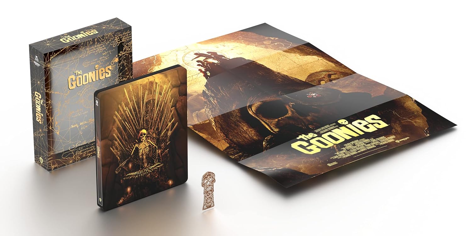 Warner Home Video The Goonies + Metal Pin (Steelbook Edition) [ Blu-Ray, Reg.A/B/C Import - France ]