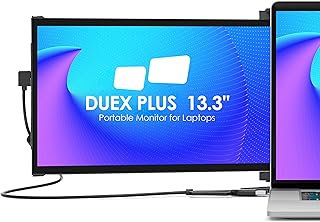 New Mobile Pixels Duex Plus Portable Monitor, 13.3" Full HD 1080P IPS Dual Laptop Monitor, USB C/USB A Plug and Play Portable Display,Windows,Mac,Android,Switch Compatible