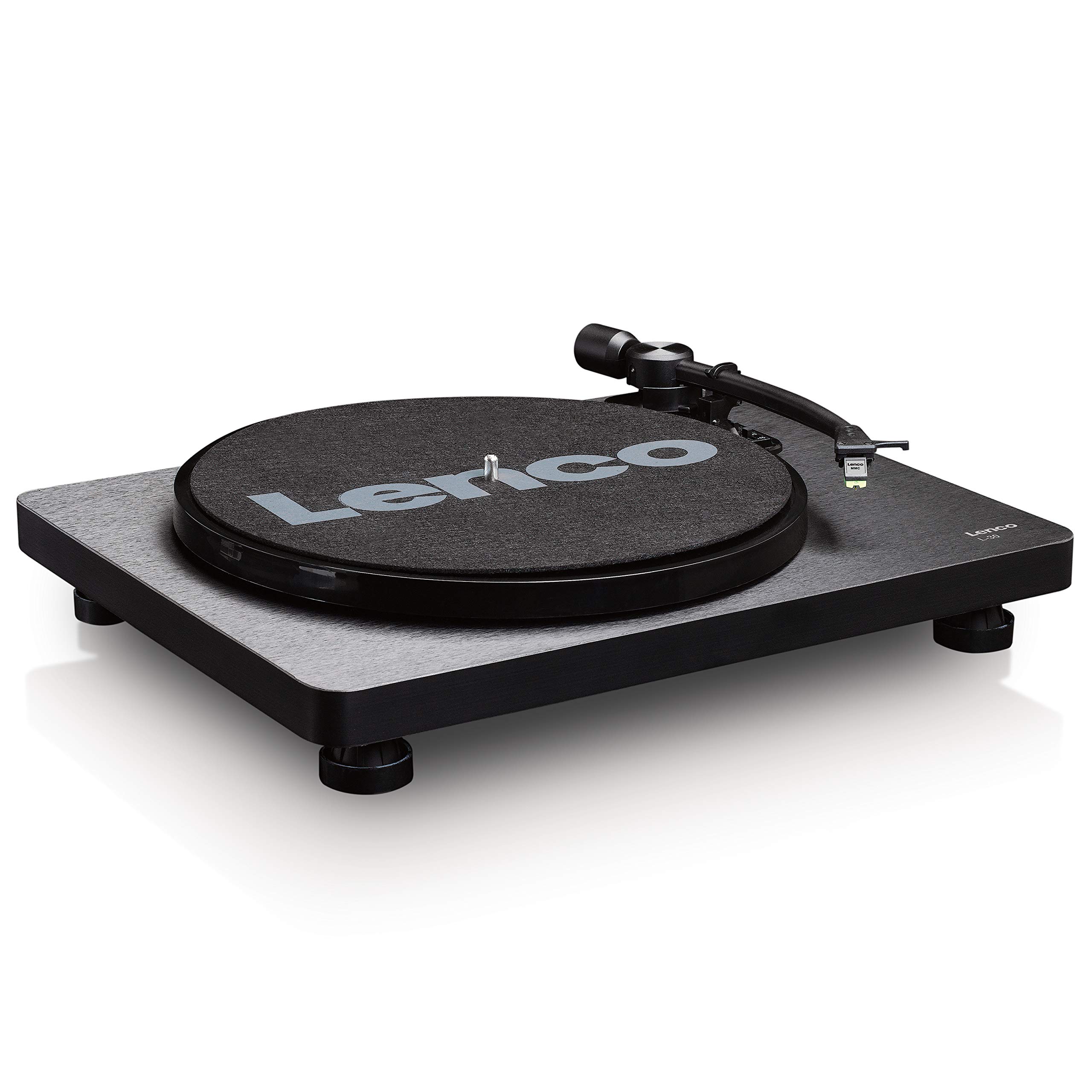 Lenco L-30BK - Plattenspieler - Schallplattenspieler - Vinyl Player | 33 und 45 U/min - USB - RCA Line-Out - digitalisieren von Schallplatten - Vorverstärker - Holz