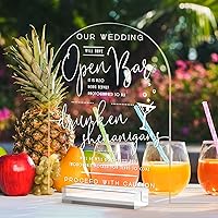 Vista 3 de 8x10 Inch Arch Acrylic Sign with Stand-6 Pack Clear Arched Sheets with Stand, DIY Arch Acrylic Sign Blank for Wedding Drink Bar Signs