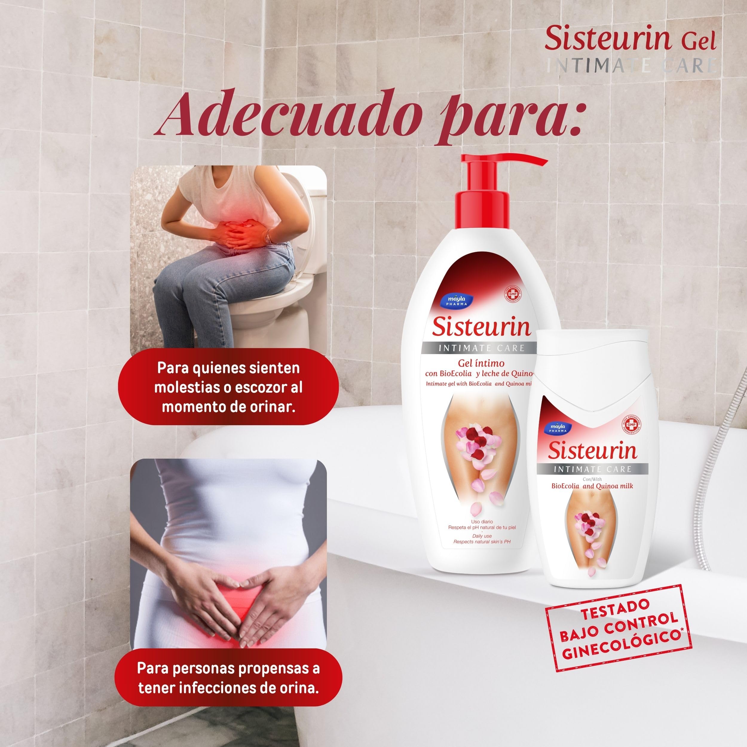 Higiene Íntima Gel 500ml Uso Diario Alivia el Picor Ayuda a Evitar la Sequedad y a la Prevención de Reinfecciones Vaginales y Urinarias