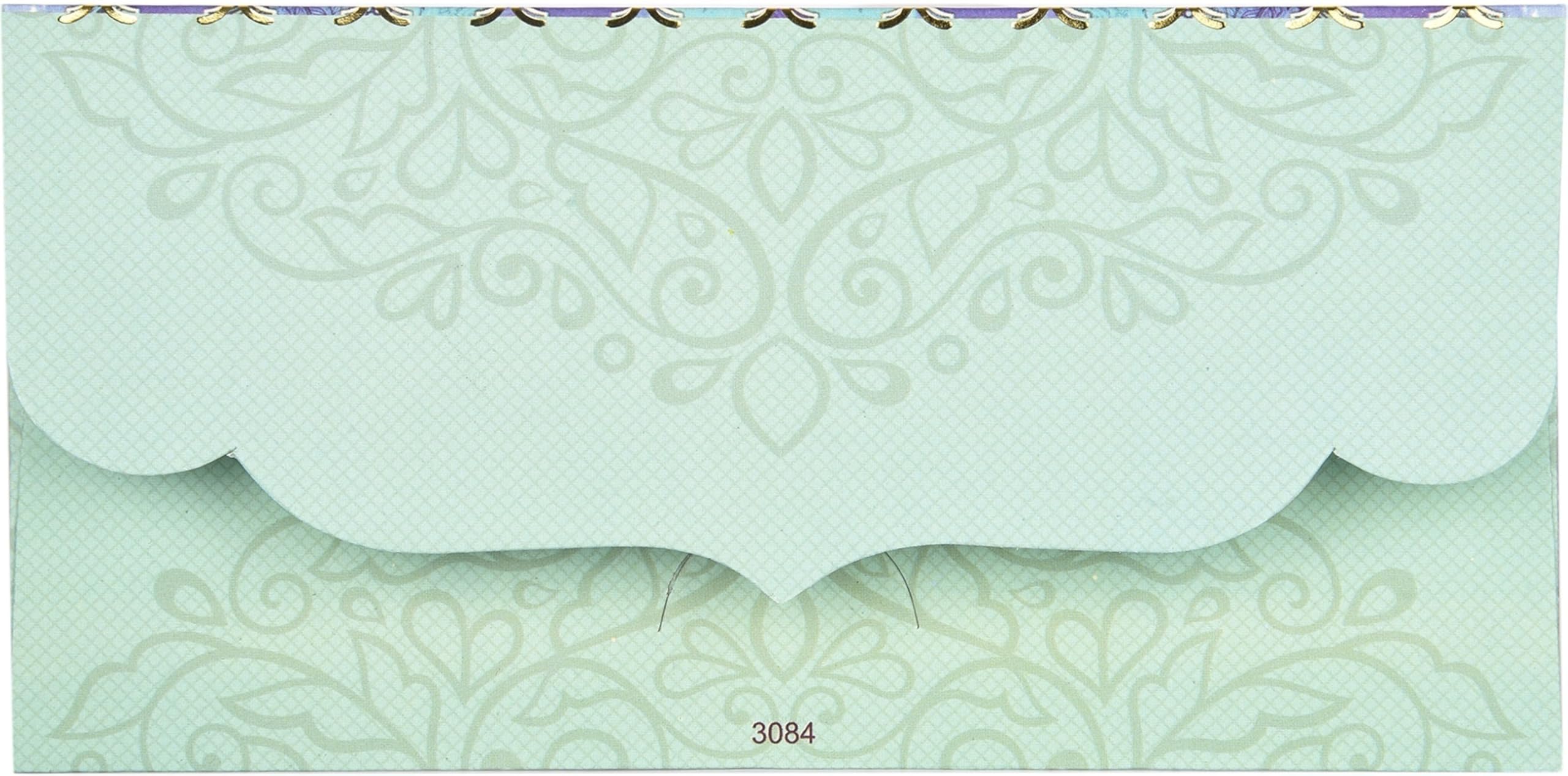 Fonsie Blue pattern cash envelopes pack of 10 for gifting money on wedding gift, baby shower gift, shagun, family gatherings with name space.