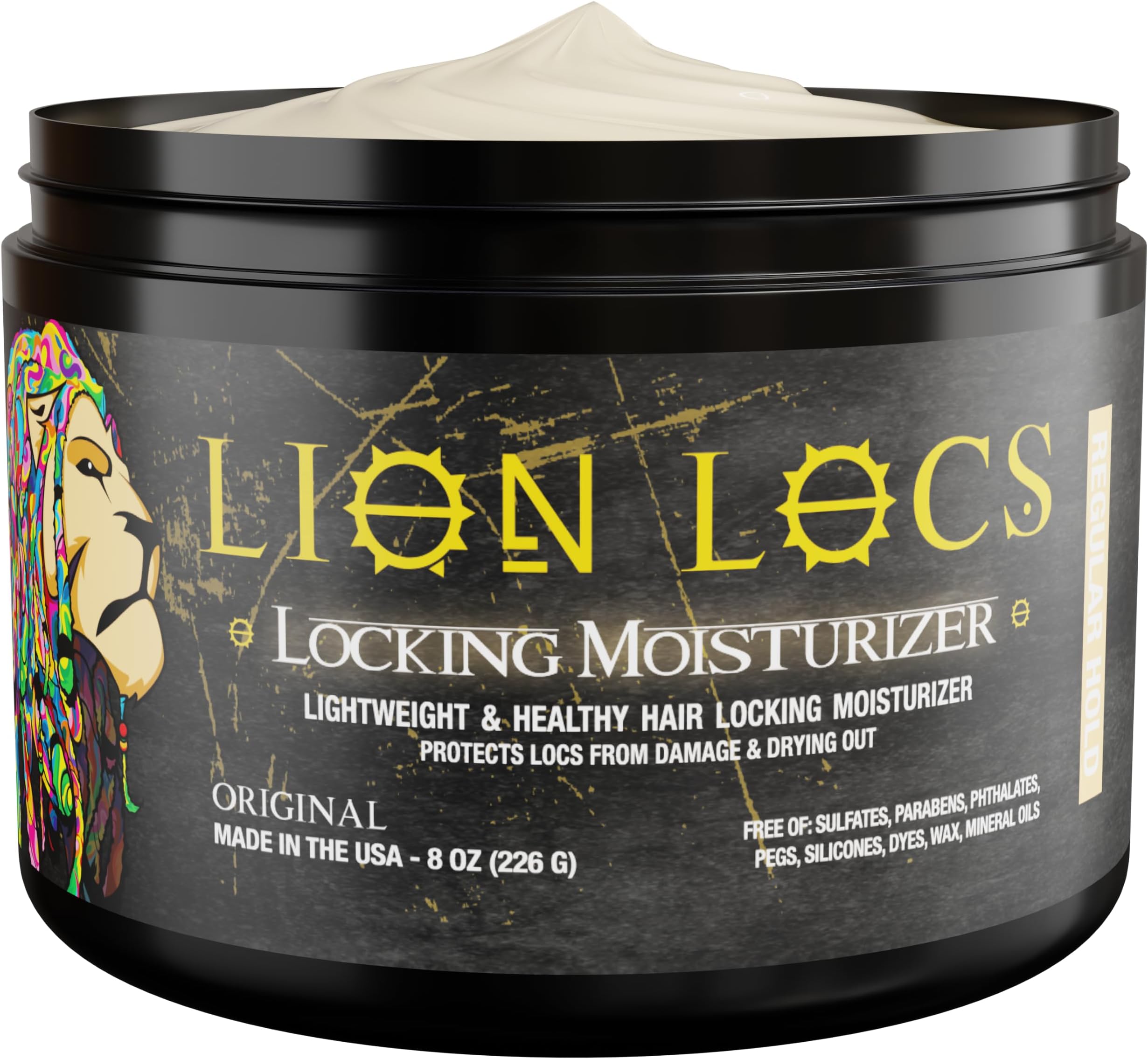 Beard Gains Lion Locs Hair Locking Dreads Moisturizer For Dreadlocks And Locks - Large Container (8Oz)