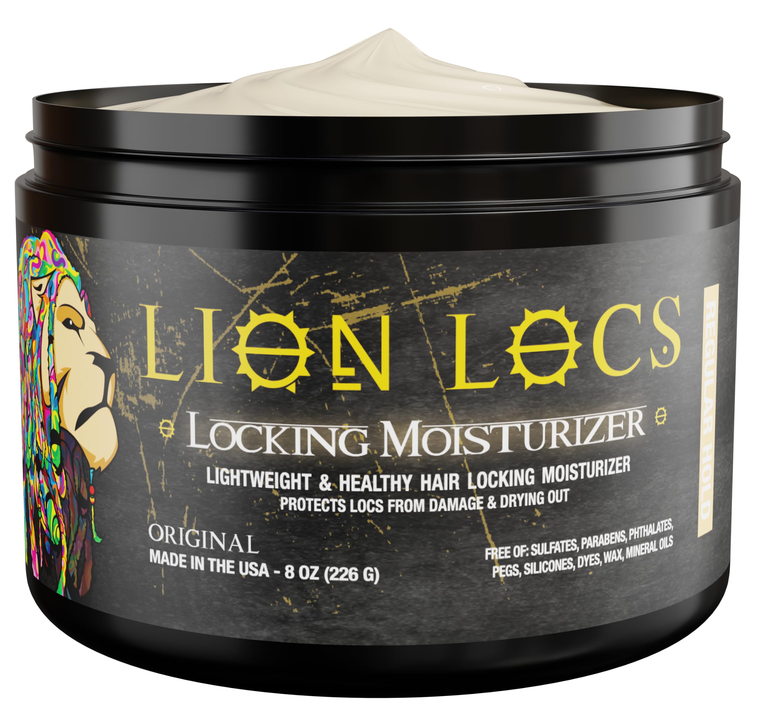 Lion Locs Dreadlock Locking Gel for Retwists, Braids | No Buildup