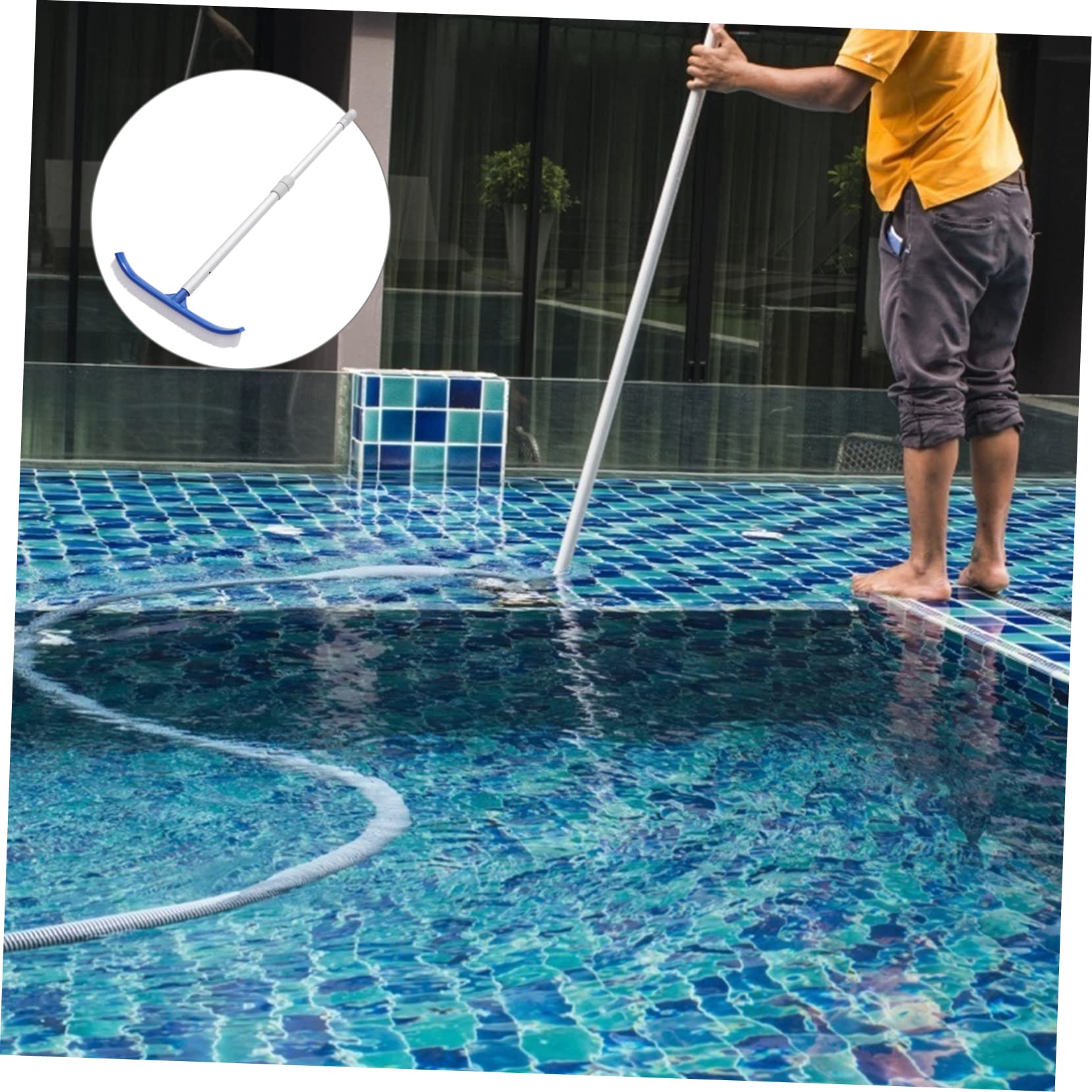 Toddmomy Brosse de Piscine à Main pour Nettoyer Fond et Parois Nettoyeur Portatif et Léger avec Poignée Ergonomique pour Piscines et Spas
