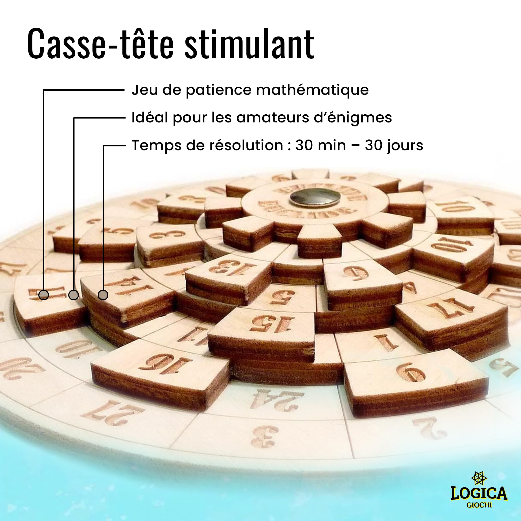 Logica Jeux Art. Euclide - Casse-tête Mathématique - Difficultè 4/6 Extreme - Euclide Collection