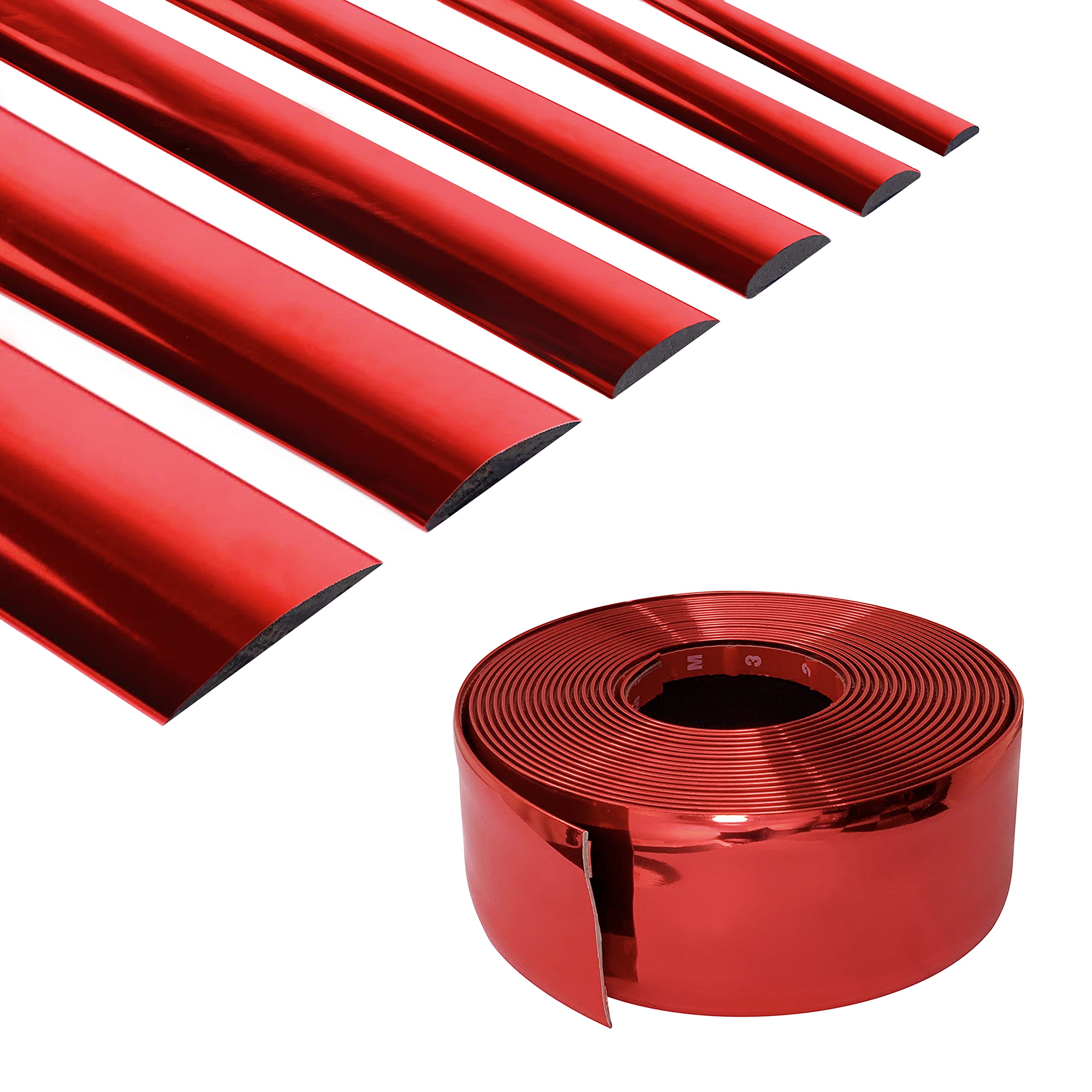 Modanatura per esterni e interni, cromata rossa, per auto, per auto, auto, auto, auto, auto, auto, lato laterale, antigraffio, larghezza 70 mm, larghezza 70 mm, lunghezza 70 mm