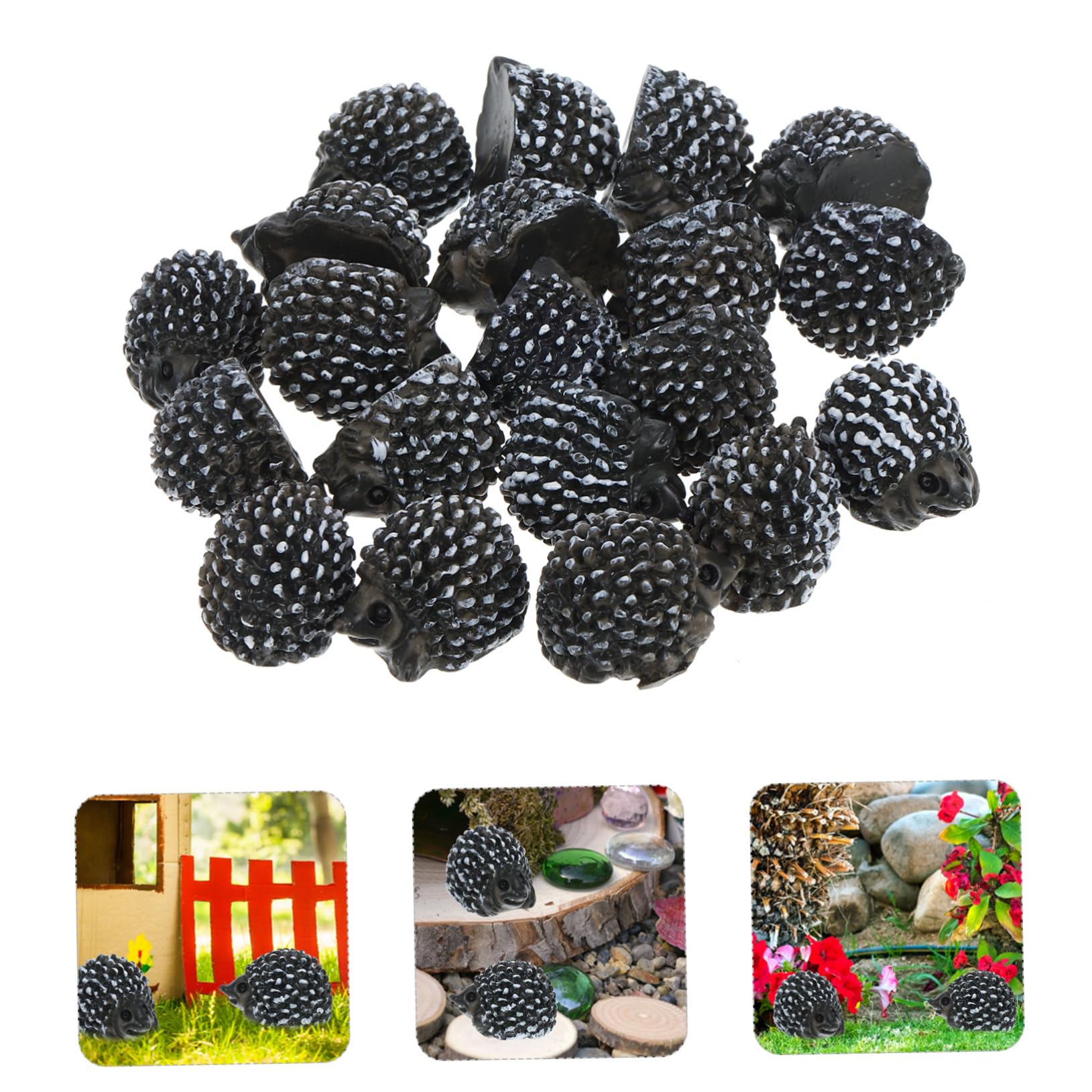 Sosoport 100stücke Miniatur Igel Figuren Niedliche Resin Mini Dekorationen Für Mikrolandschaften Garten Tierische Ornamente Für Sammler Und Freunde