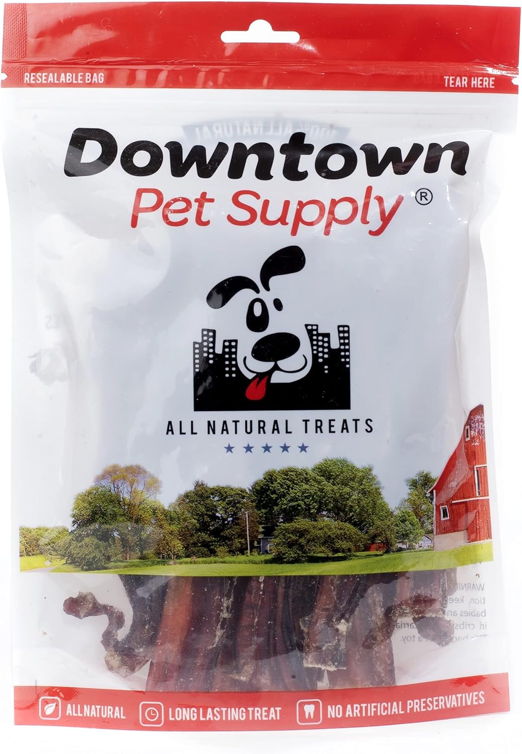 Downtown Pet Supply 2 LB, 4-5" Sticks, Rawhide Free Dog Chews Long Lasting and Non-Splintering - Single Ingredient, All Natural Dog Treats for Small Dogs and Puppies - Grass-Fed Beef Bully Sticks