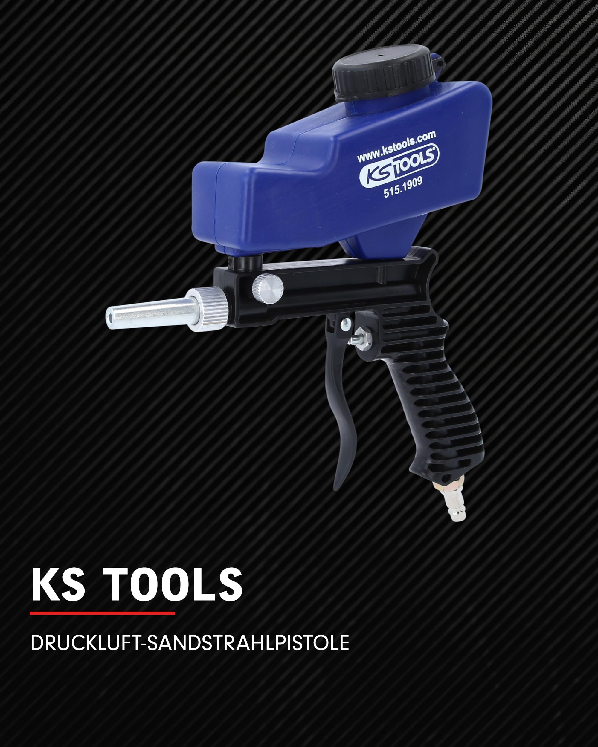 KS Tools 515.1909 Pistola de chorro de arena de aire comprimido, 260mm