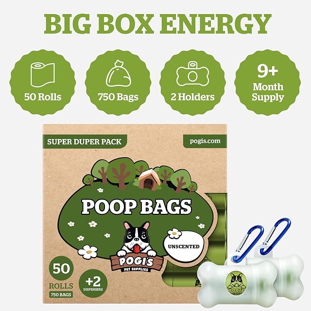 Foto 5 de 8 de Pogi bolsas para excrementos de perro - resistentes y herméticas, sin aroma