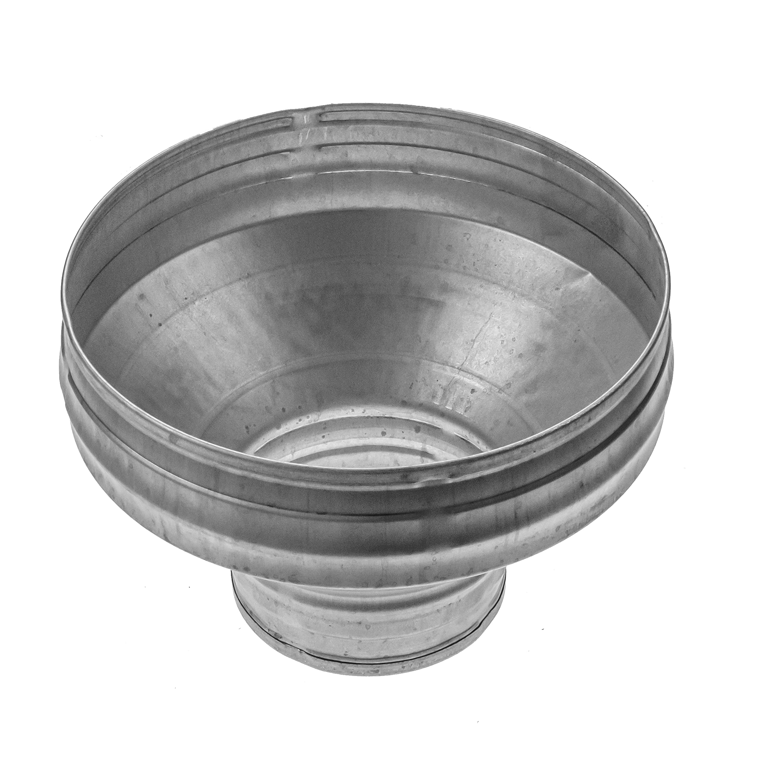 Réducteur de conduit de 160 à 80 mm avec joint en caoutchouc - Réducteur de conduit rond en acier galvanisé (drain, évacuation et ventilation)