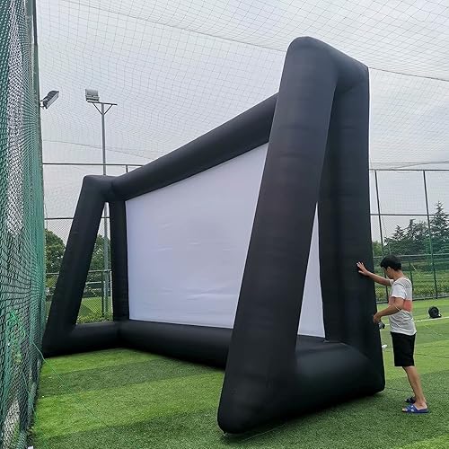 Miniatura 5 de fitnessandfun Pantalla de proyector inflable enorme de 30 pies  Pantallas de cine al aire libre  360 pulgadas para TV y películas  Proyección sin