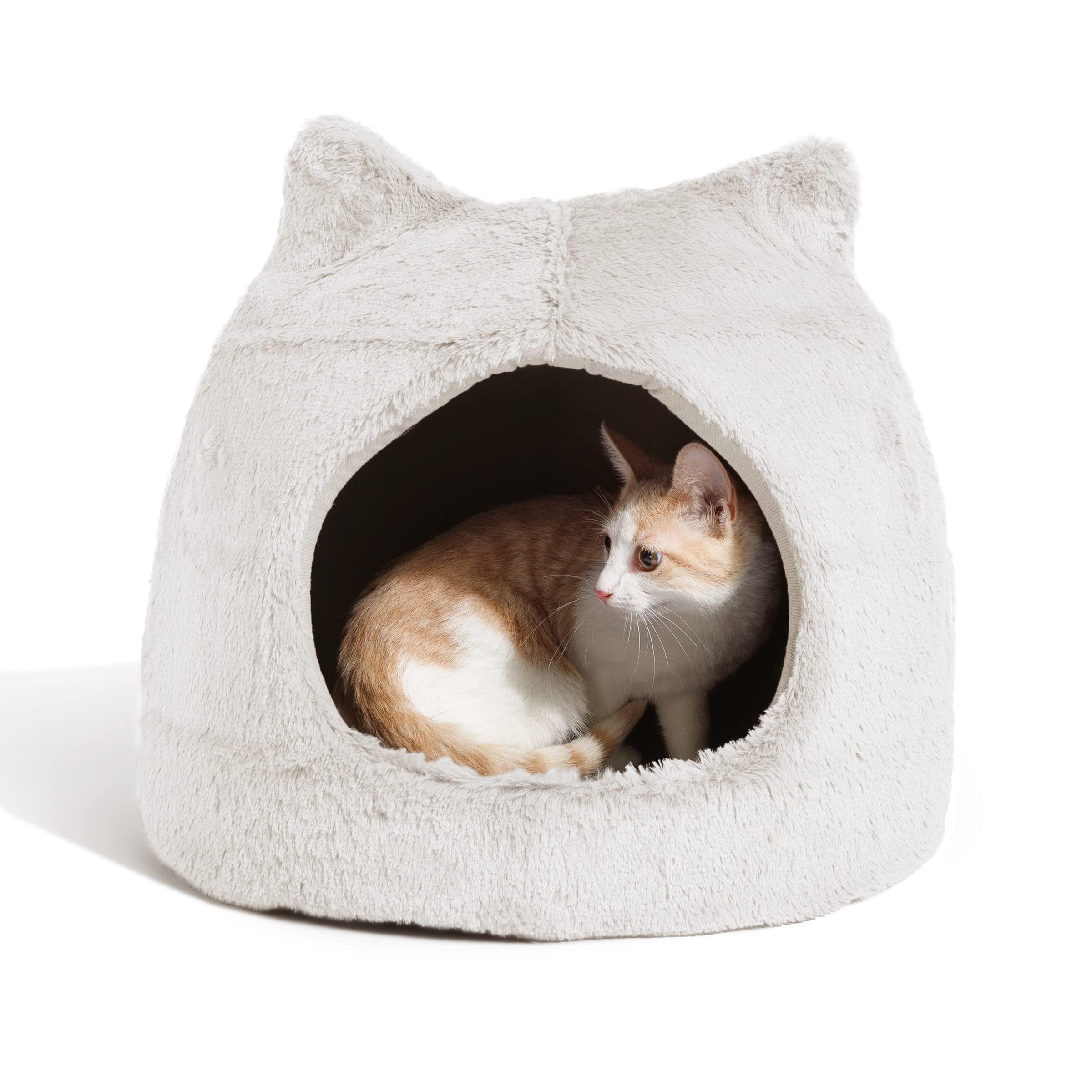 Best Friends by Sheri Meow Hut Fur Dome Pet Bed Covered Cat Cave for Cats Small Dogs up