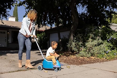 Miniatura 9 de Yvolution Y Glider Luna - Scooter con maletero y asiento de almacenamiento extraíbles, 3 en 1 con rueda de luz LED, barra de empuje de altura