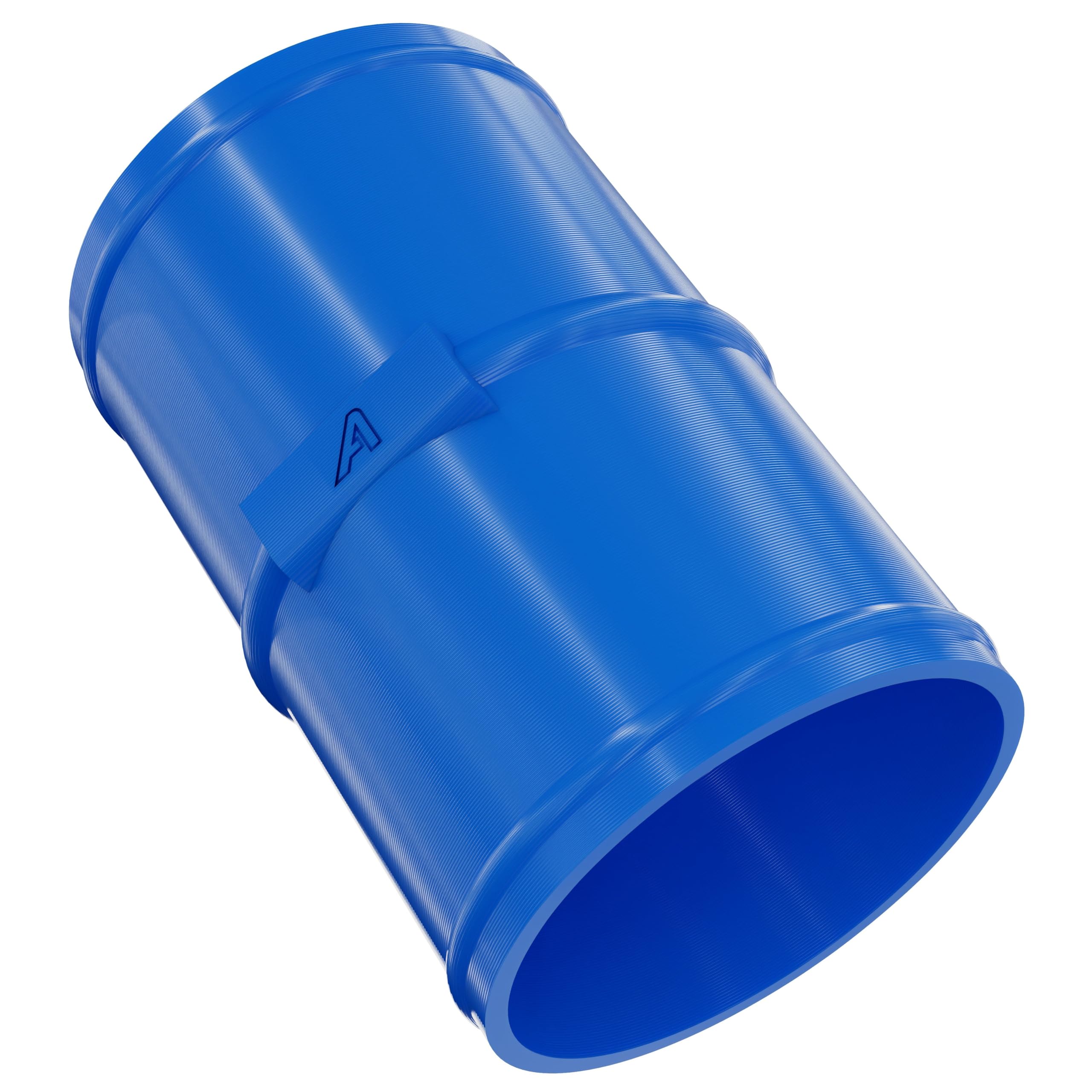 51mm / 2 Inch Male Coupling Connector for PU Polyurethane Ducting Blue