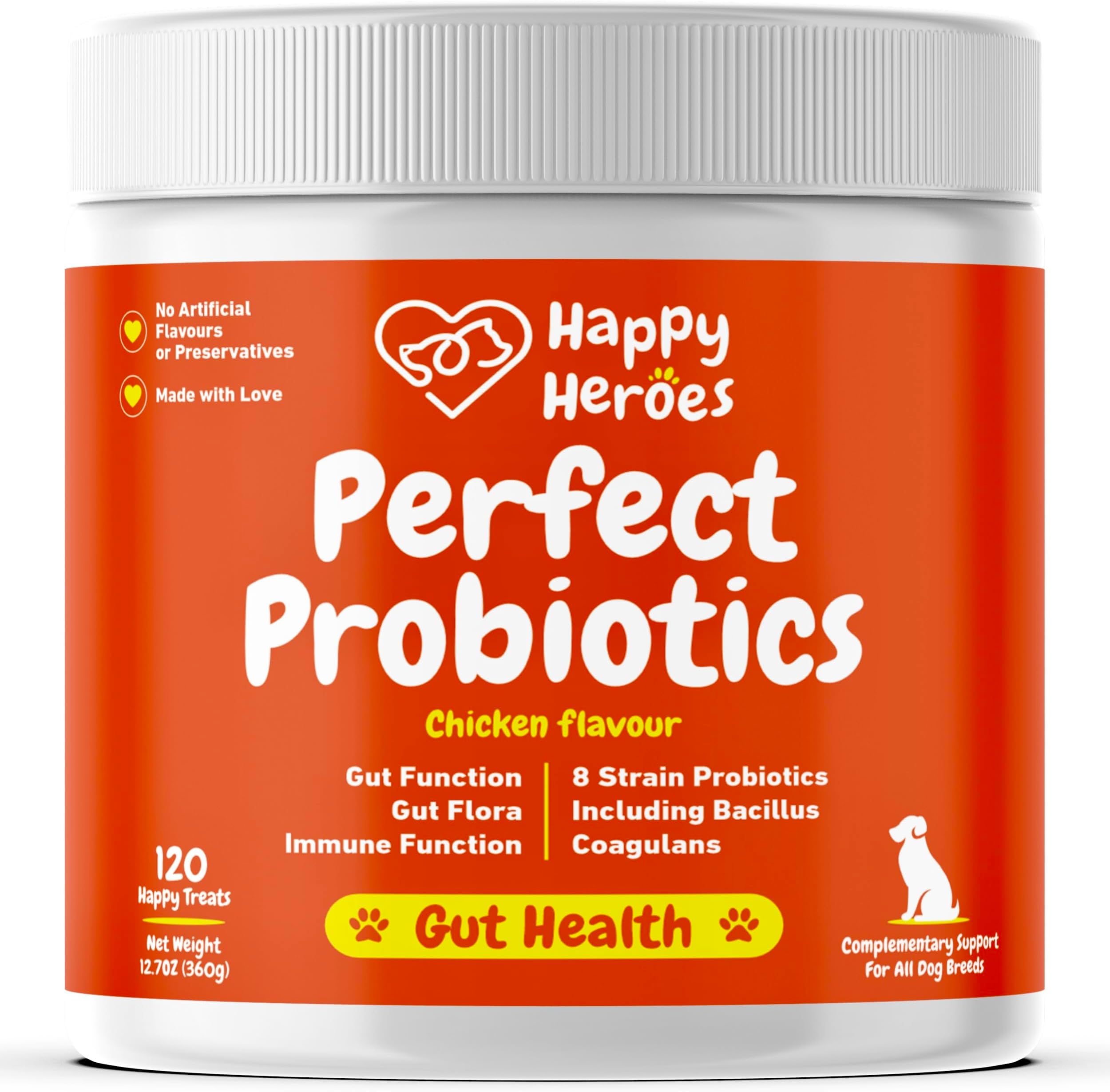 Happy Heroes Perfect Probiotics for Dogs,100 Natural Supplement