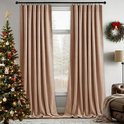 StangH Cortinas Nursery Sunlight Blush - Cortinas Oscurecedoras para Dormitorio Decoración Interior Elegante Cortinas de Privacidad para Sala de