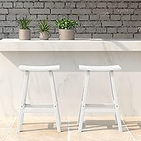 Vista 11 de WestinTrends Malibu - Juego de 2 taburetes de 24 alturas para exteriores/patio, madera envejecida